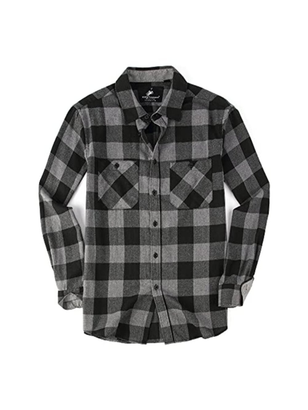 Men's Plaid Flannel Button Down Shirt Regular Fit Long Sleeve